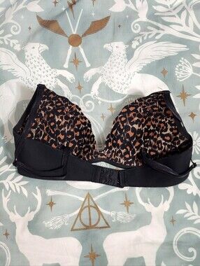 B.tempt'd B.wow'd 30D Push Up Leopard Print Bra
